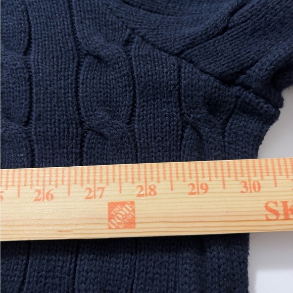 Polo by Ralph Lauren Big & Tall 3XLT Navy Cotton Crewneck Cable-Knit, Red Pony - Picture 16 of 16